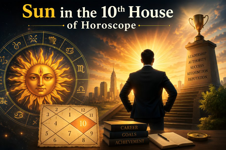 Sun in the 10th House of Horoscope: Career, Success & Benefits