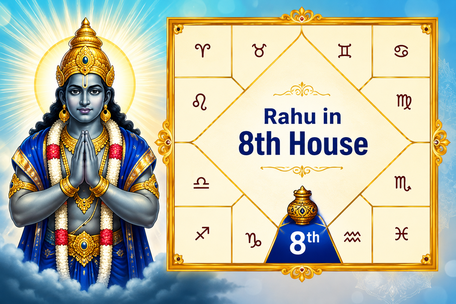 Rahu in the 8th House of Horoscope: Meaning, Effects & Remedies