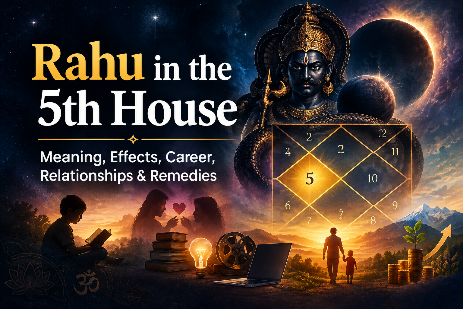 Rahu in the 5th House: Meaning, Effects, Relationships & Remedies