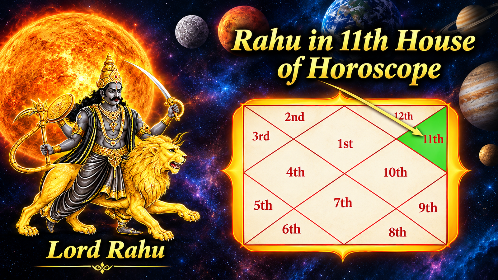 Rahu in 11th House: Meaning, Effects and Remedies